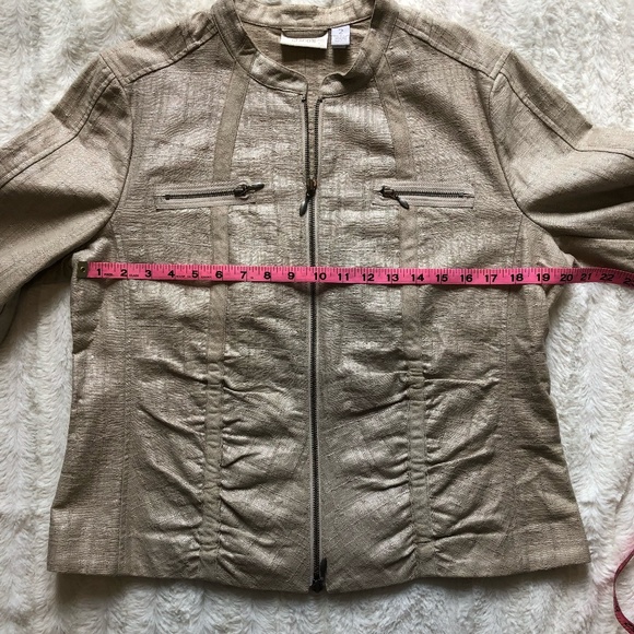 Chico's Metallic Tan Jacket - Picture 7 of 8